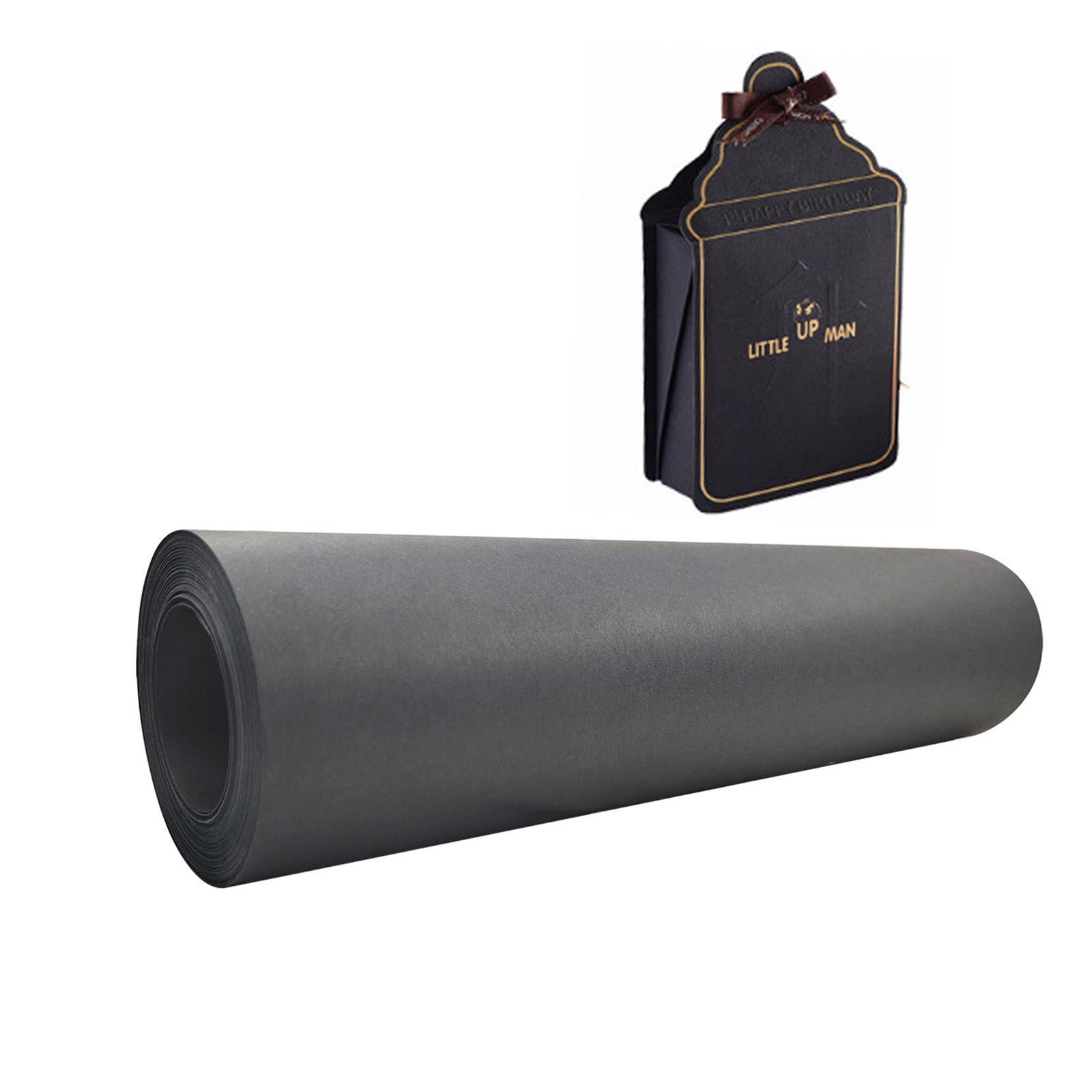 98ft Black Kraft Paper Roll Decorative Paper Recyclable for Packing Art 30cm