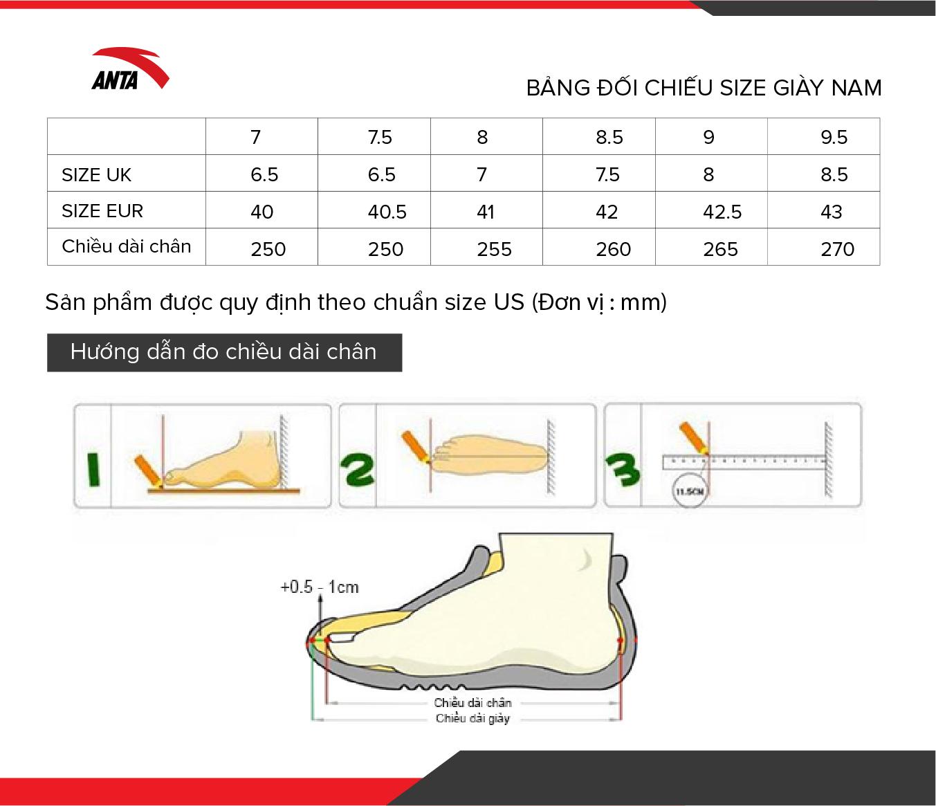 Giày sneaker nam Anta 812038060-2