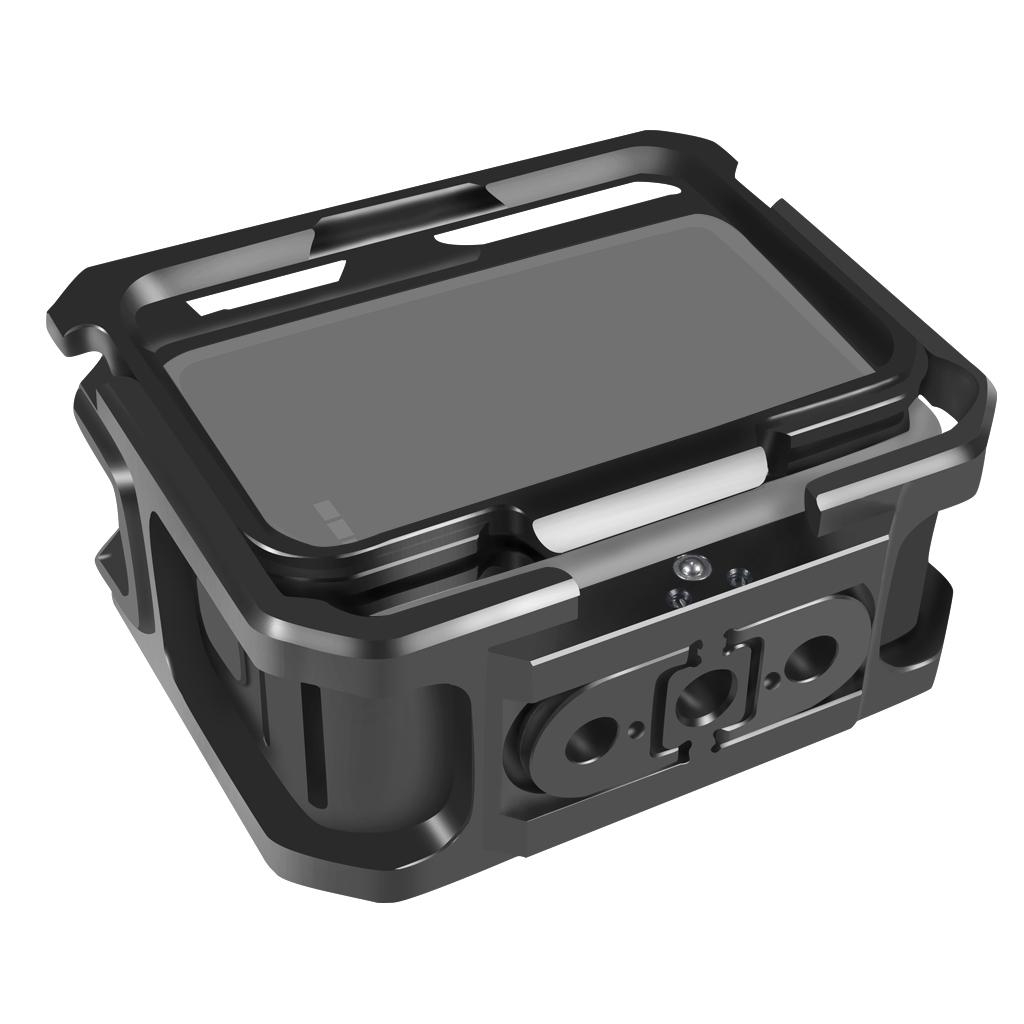 Hợp Kim Nhôm Khung Máy Ảnh Lồng Đế Giày Lạnh Từ Bộ Chuyển Đổi Có Thể Gập Lại Cho GoPro Hero 11 10 9 Phụ Kiện Làm Mát Lồng Giàn Khoan