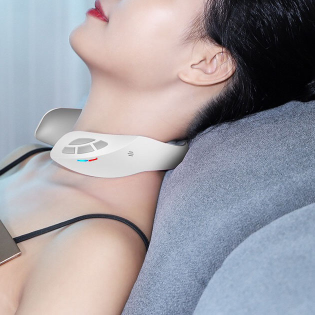 Máy Massage Cổ Điện Xung Đa Chức Năng Cao Cấp Giảm Đau Cổ Có Remote Điều Khiển