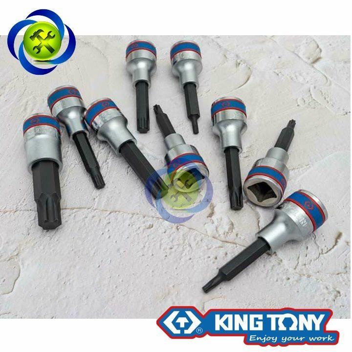 Đầu tuýp sao 1/2 KINGTONY 4023xx dài 60mm trắng đầu đen các size từ T20 - T70