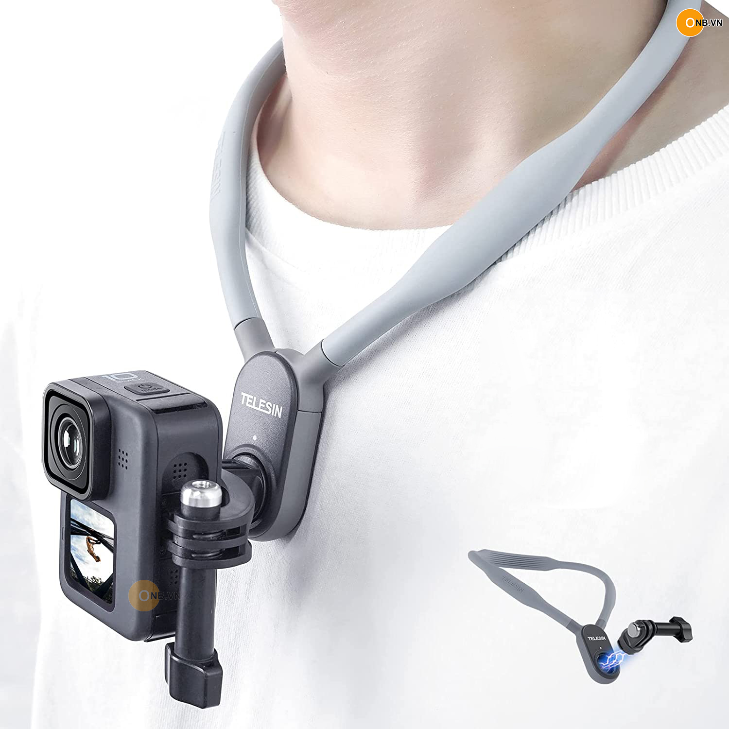 Telesin Neck Mount - Vòng dây đeo cổ Gopro 11 new 2023