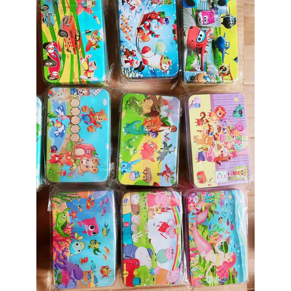 Ghép hình 60 mảnh hộp sắt