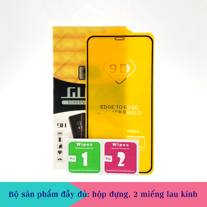 Miếng Dán Kính Cường Lực Cho Iphone 11 Pro Max - Màu Đen - Full Màn Hình - Hàng Chính Hãng