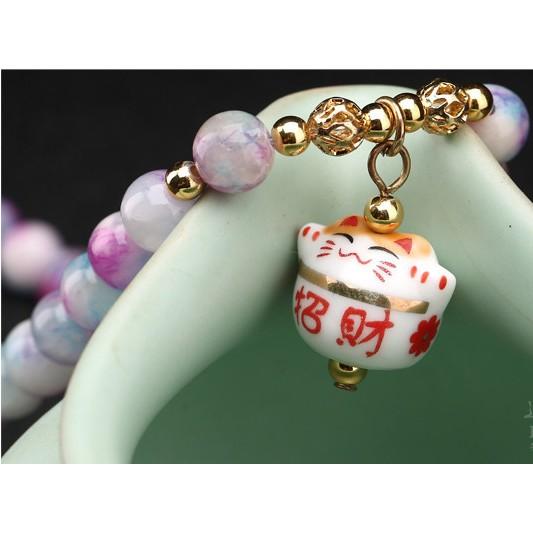 Chuỗi vòng tay mèo may mắn