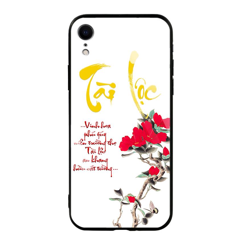Ốp Lưng Kính Cường Lực cho điện thoại Iphone XR - 03006 7933 TAILOC02 - in chữ thư pháp Tài Lộc - Hàng Chính Hãng