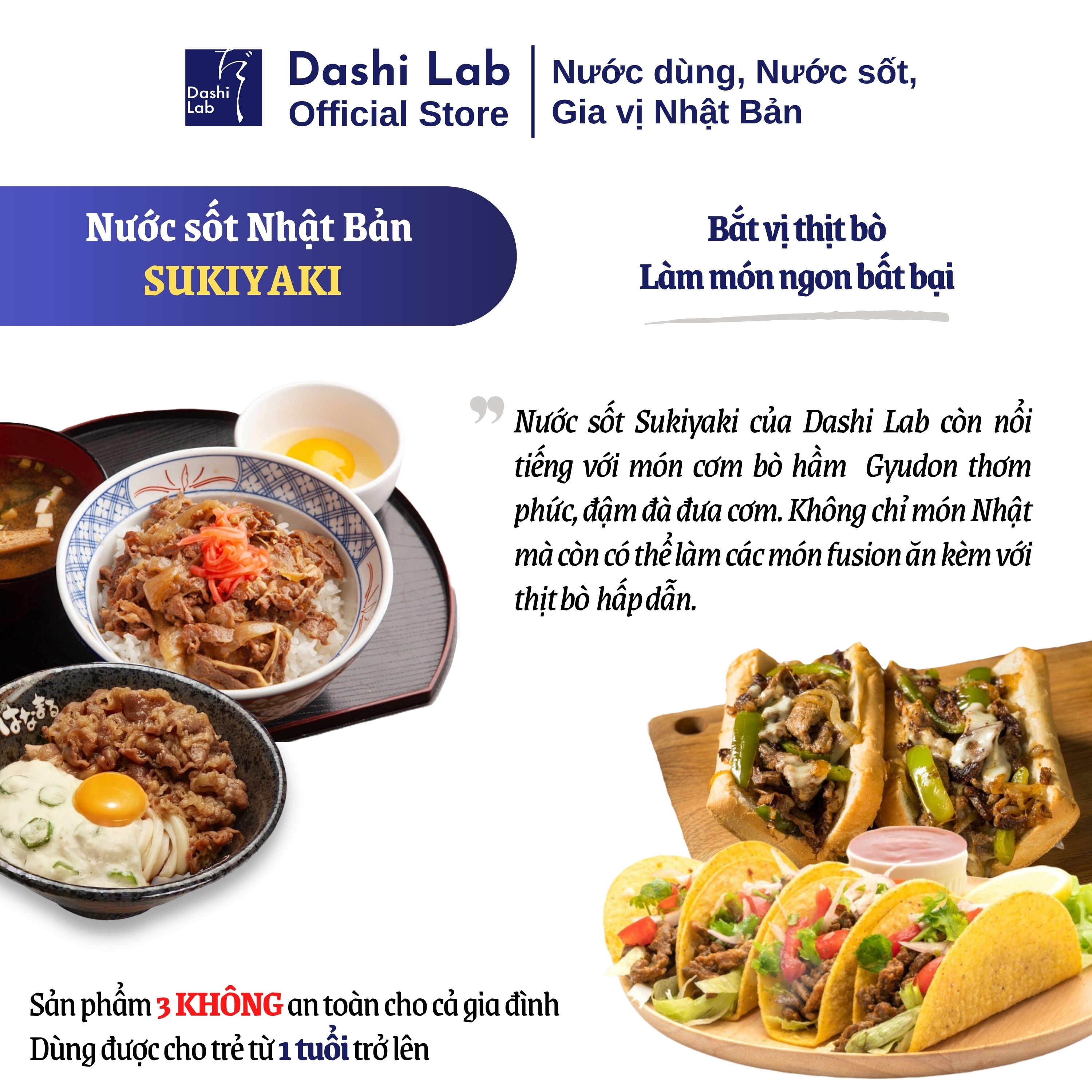 Combo 4 gói 80g Nước sốt Nhật Bản Sukiyaki - Dashi Lab - 320g