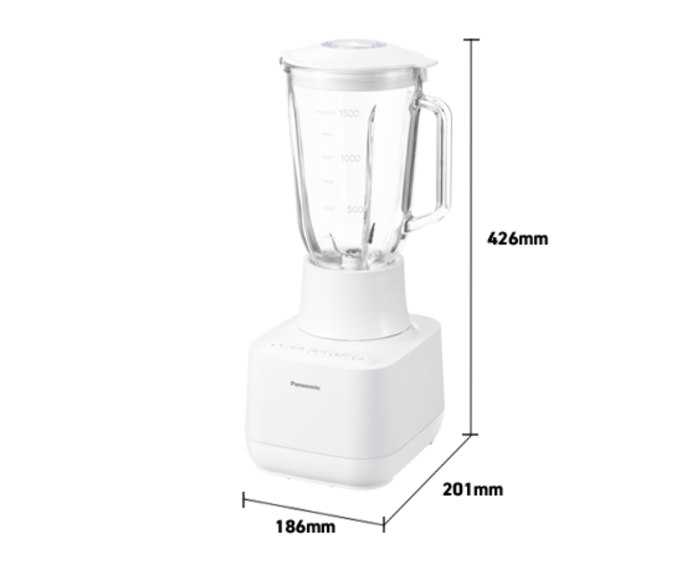 Máy xay sinh tố Panasonic MX-MG5351WRA (2 cối) 700W-1.5L - Cối thủy tinh chống xước - Hàng Chính Hãng