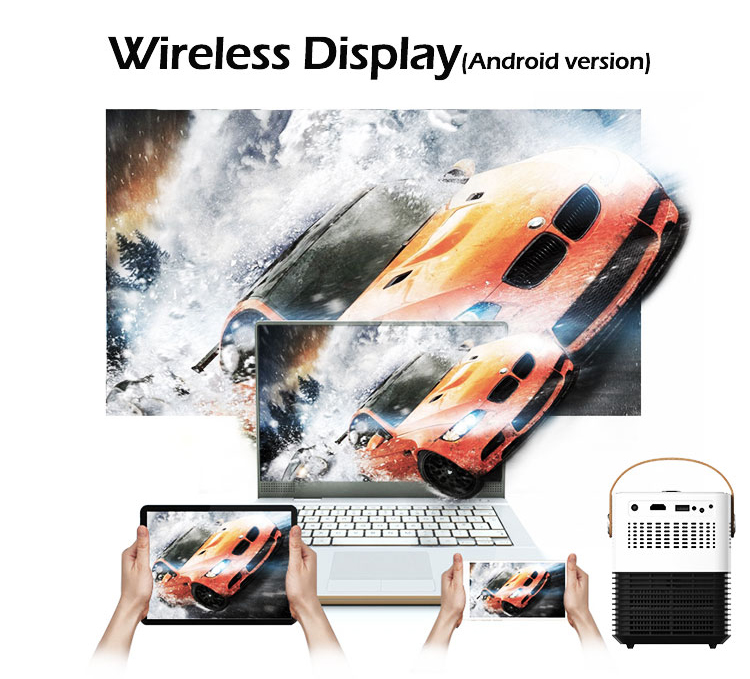 Máy chiếu Wejoy Y7 - chạy Android - tích hợp Bluetooth - Wifi - Loa stereo – Smart tivi 100 inch di động