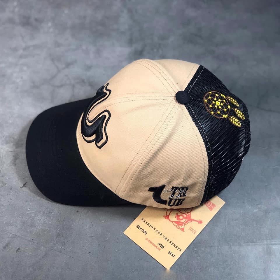 Nón kết Mũ Ông địa True Religion Cap True  Nón Lưới Kaki Cotton Logo Thêu U Unisex Thương Hiệu Cá TínhFreesizeMonoshop