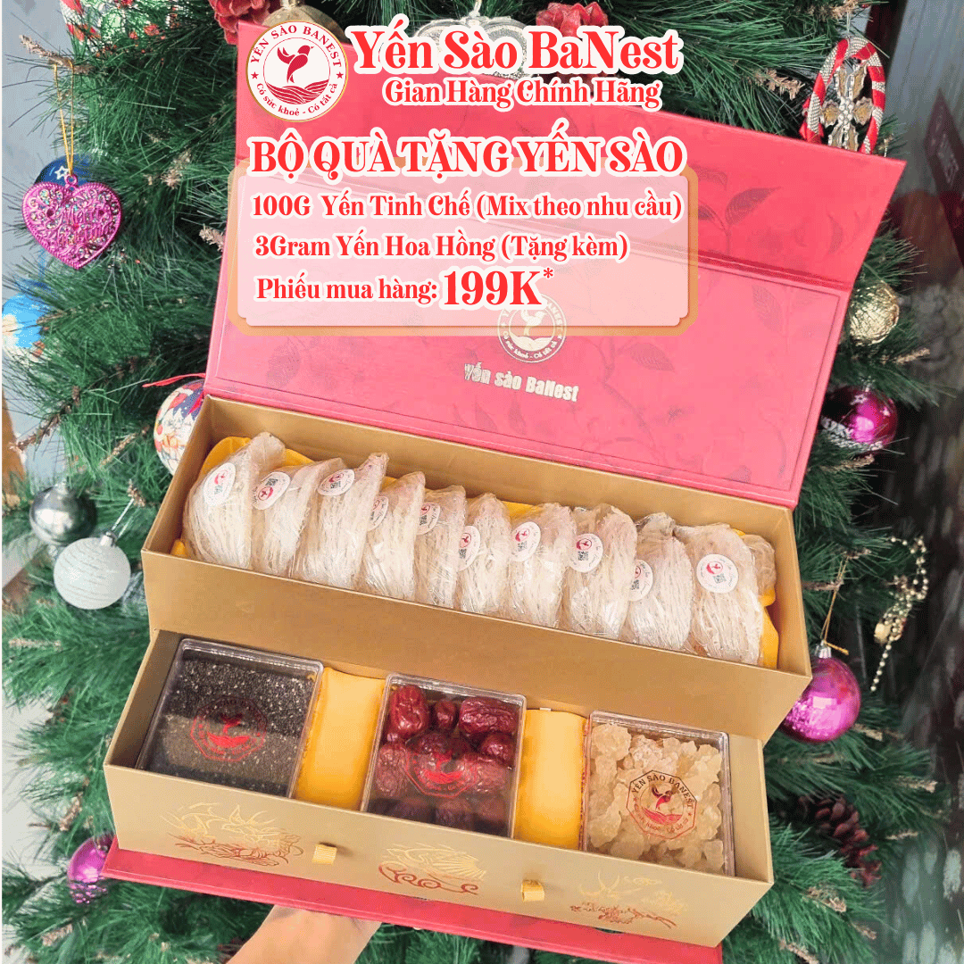 Bộ Quà Tặng 100g Tổ Yến Sào Cao Cấp dành BIẾU TẶNG Người Thân Đối Tác - Yến Sào BaNest