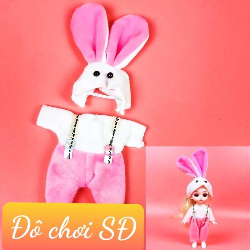 quần áo búp bê 16cm - áo tai thỏ