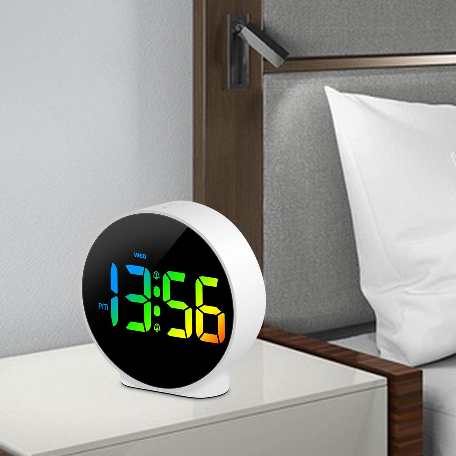 Digital Alarm Clock Table Clock Mirror Desk Clock ,Gift Memory Function Bedroom Bedside Clock LED Digital Table Clocks for Home, Office, Adults