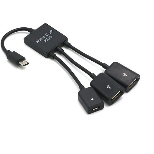 Cable OTG HUB Micro USB 2 đầu USB