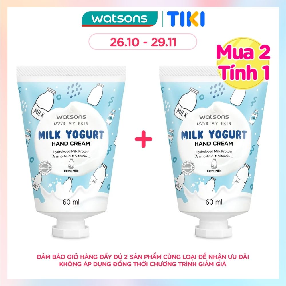 Kem Dưỡng Tay Watsons Milk Yogurt Hương Sữa Hand Cream Extra Milk 60ml