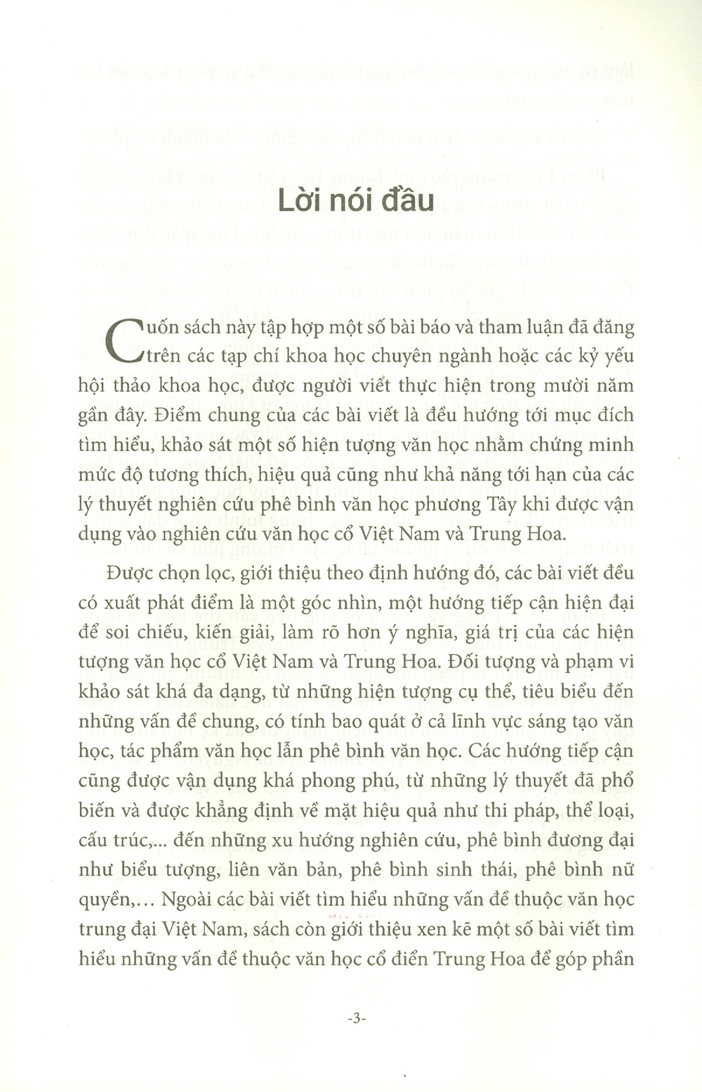 Văn Học Cổ Việt Nam Và Trung Hoa - Những Hướng Tiếp Cận
