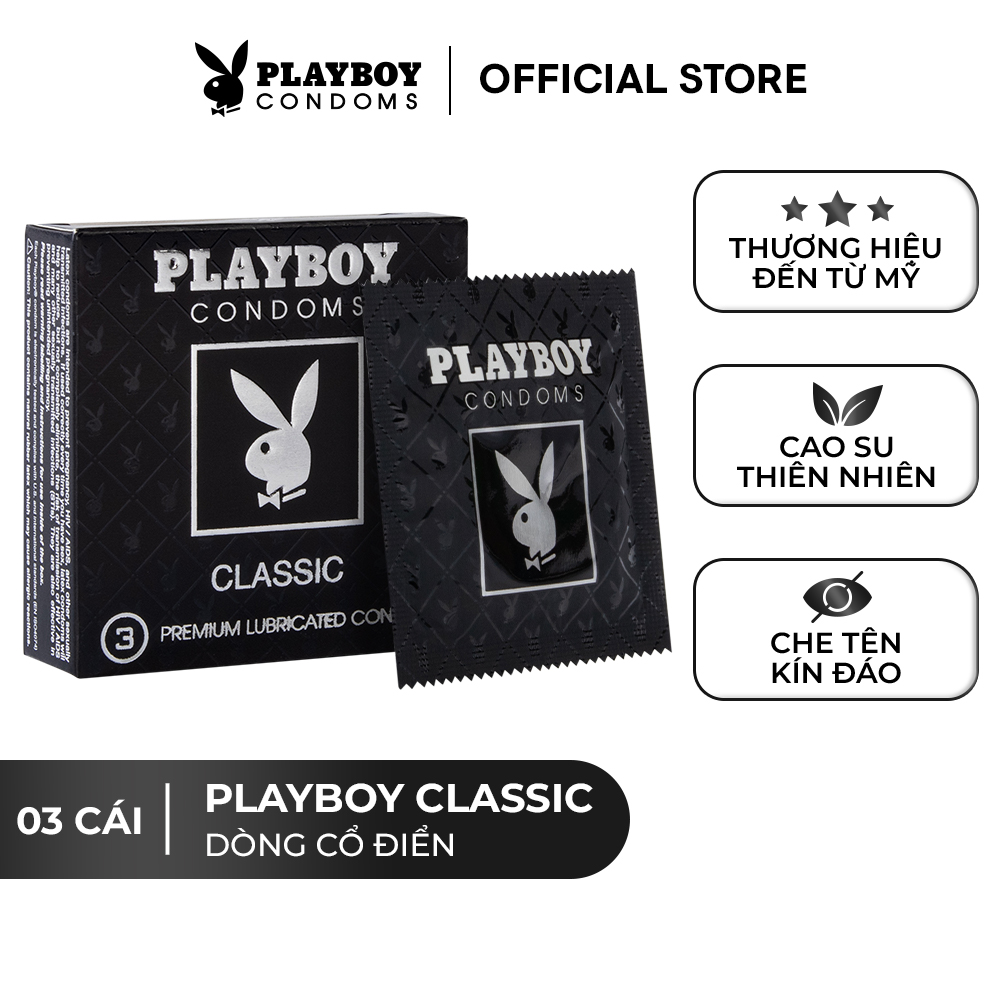 Bao Cao Su PLAYBOY CLASSIC Hộp 3 Cái