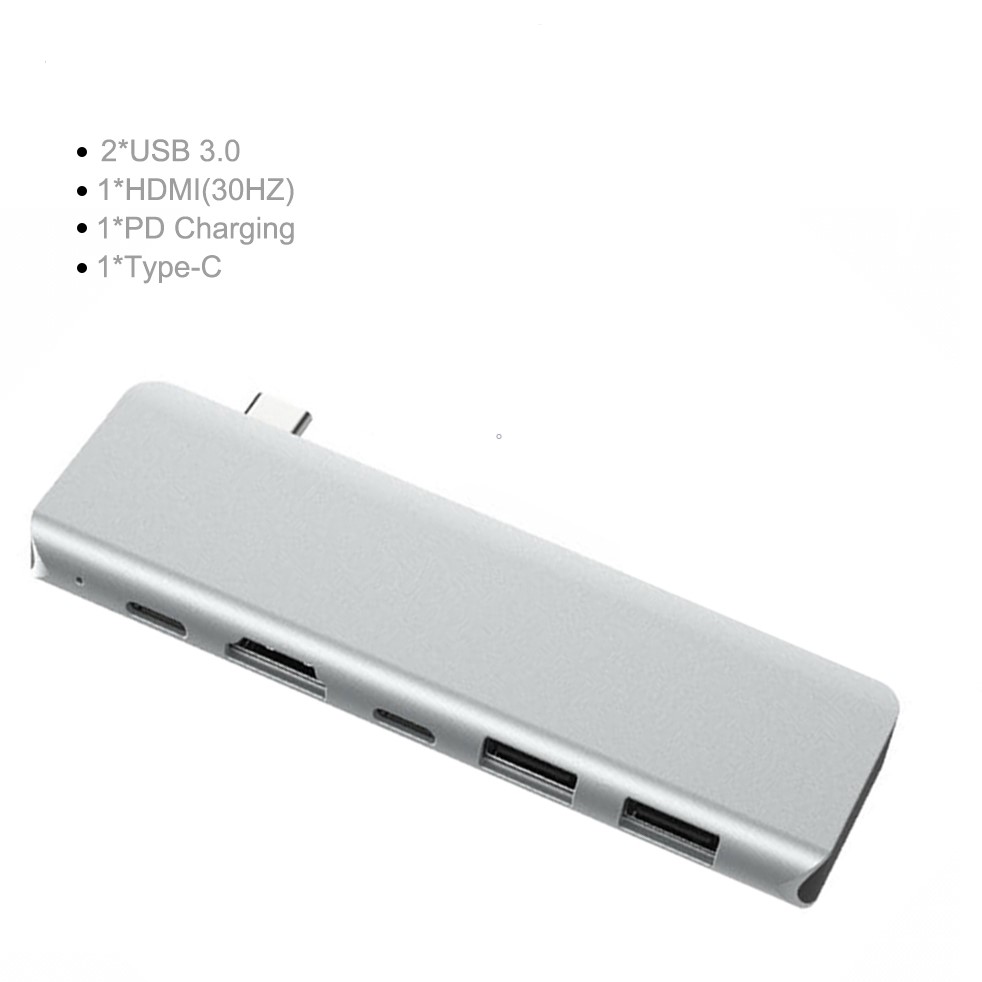 Hub Thunderbolt 3 ra 5 cổng HDMI/ USB 3.0 / PD/ Type-c cho Macbook, Dell XPS - UTH51460