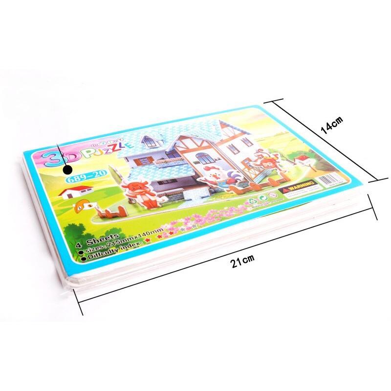 Đồ chơi tranh ghép mô hình 3D bằng giấy xốp EPS , Đồ chơi giáo dục cho trẻ nhỏ