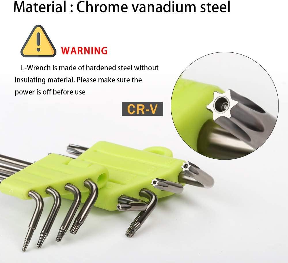Bộ cờ lê Torx bù trừ, Bộ cờ lê Torx Allen 8 mảnh, Tua vít hình sao T5 T6 T7 T8 T9 T10 T15 T20, Bộ cờ lê Dụng cụ cầm tay Hex Wrenches