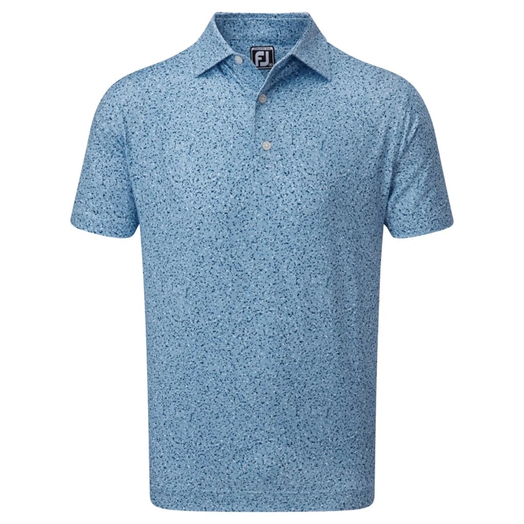 Áo Polo Golf Nam Footjoy FJ Granite Print Lisle, Self Collar - 87105/Kiểu áo lịch lãm thích hợp cho các tay chơi Golf chuyên nghiệp