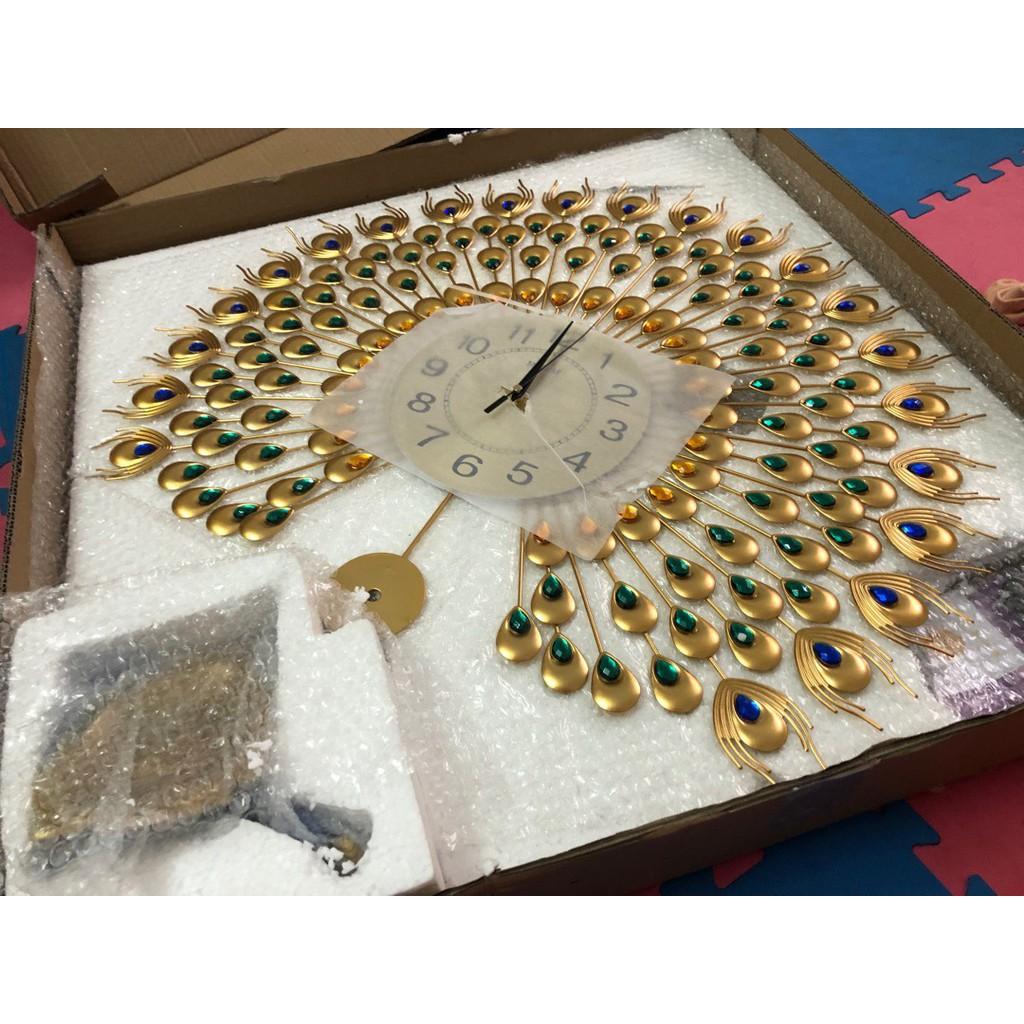 Đồng hồ treo tường GCLOCK loại to KT 65x75 cao cấp làm từ kim loại sơn tĩnh điện chạy máy kim trôi chuẩn