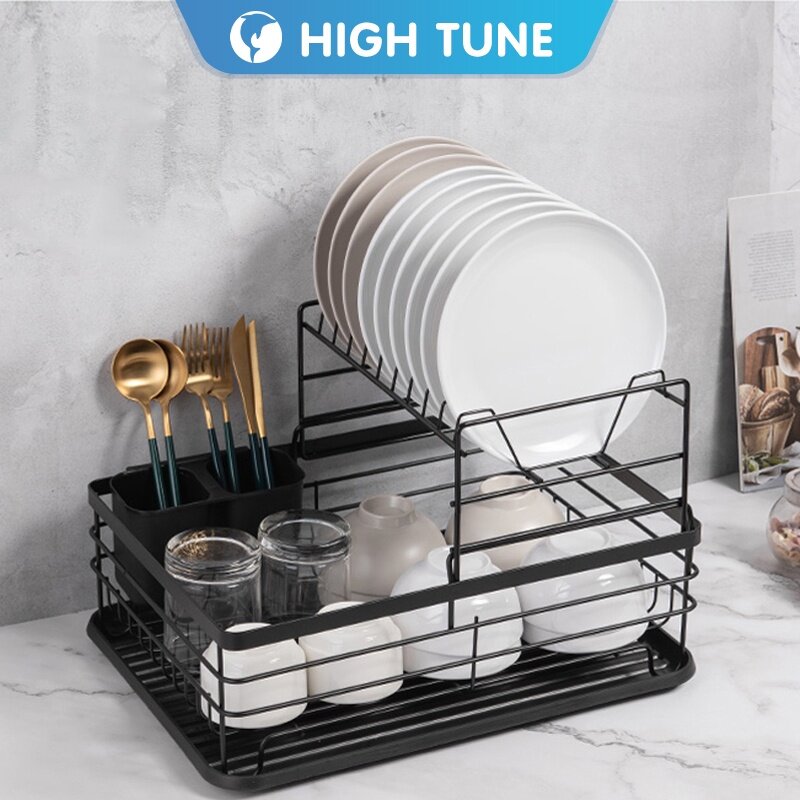 Kệ ráo chén dĩa 2 tầng nhà bếp Dish Rack Snless Steel