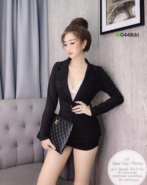 sét áo vest kèm bra ren quần short