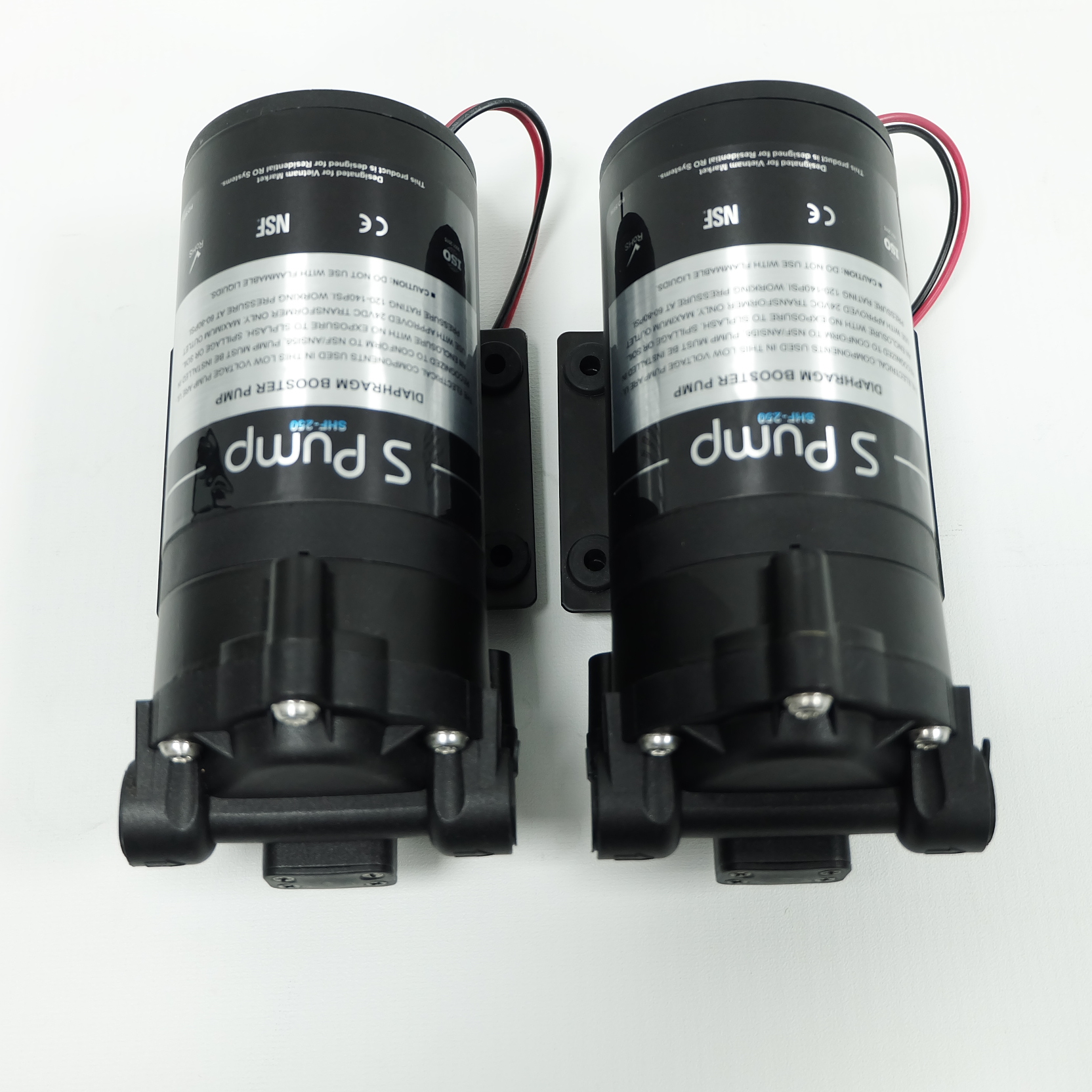 Bơm tăng áp máy lọc nước RO 24V SHF-250, 8369 hút đẩy, cho máy lọc nước, Hàng chính hãng
