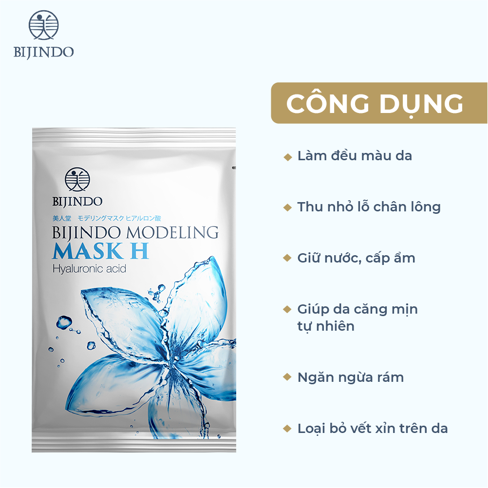 Combo 3 Mặt Nạ Dẻo Cấp Ẩm BIJINDO Modeling Mask H (Hyaluronic Acid) 40g