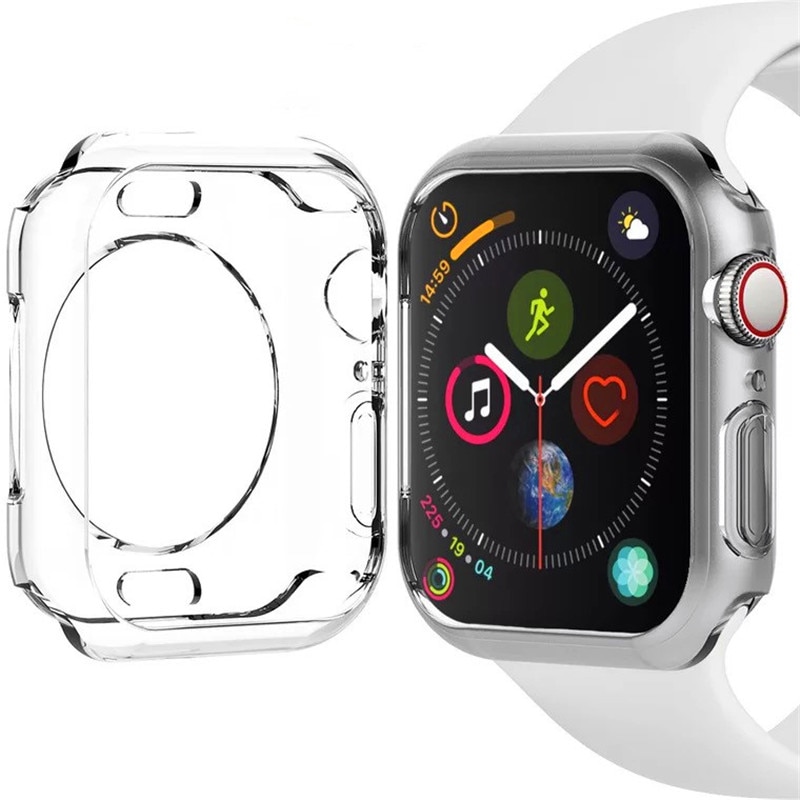 Case ốp bảo vệ silicon dẻo cho Apple Watch 40mm (chống va đập trầy xước, chống bụi, bảo vệ viền) - Hàng nhập khẩu