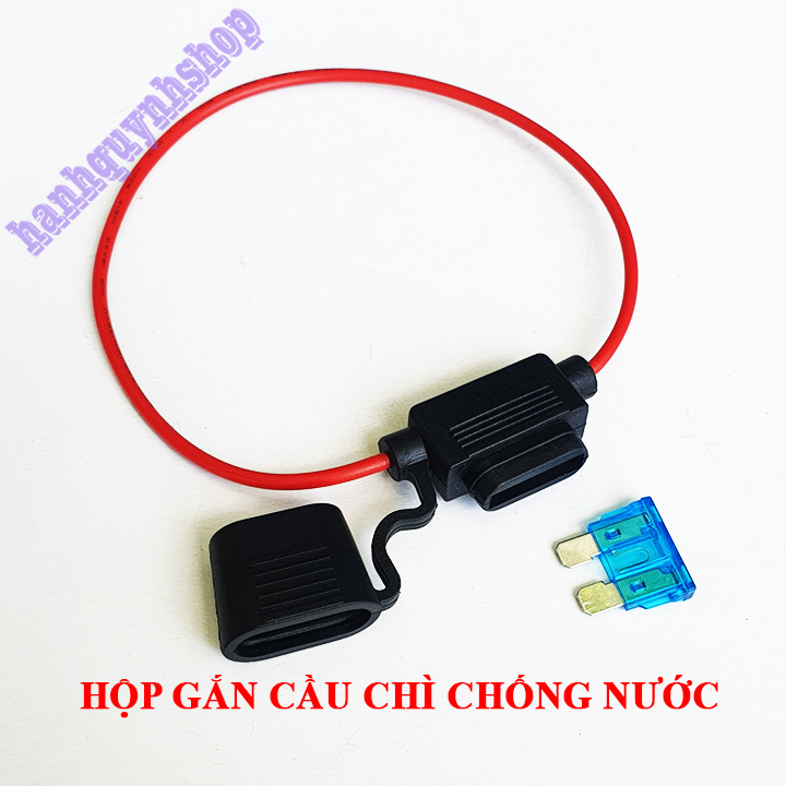 Combo 10 Hộp gắn cầu chì chống nước hộp đen dây đỏ loại đẹp