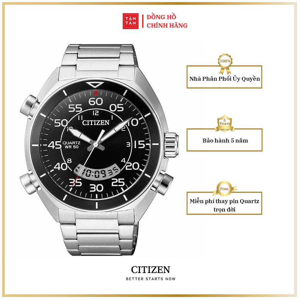 Đồng hồ Nam Citizen Quartz JM5470-58E 44mm