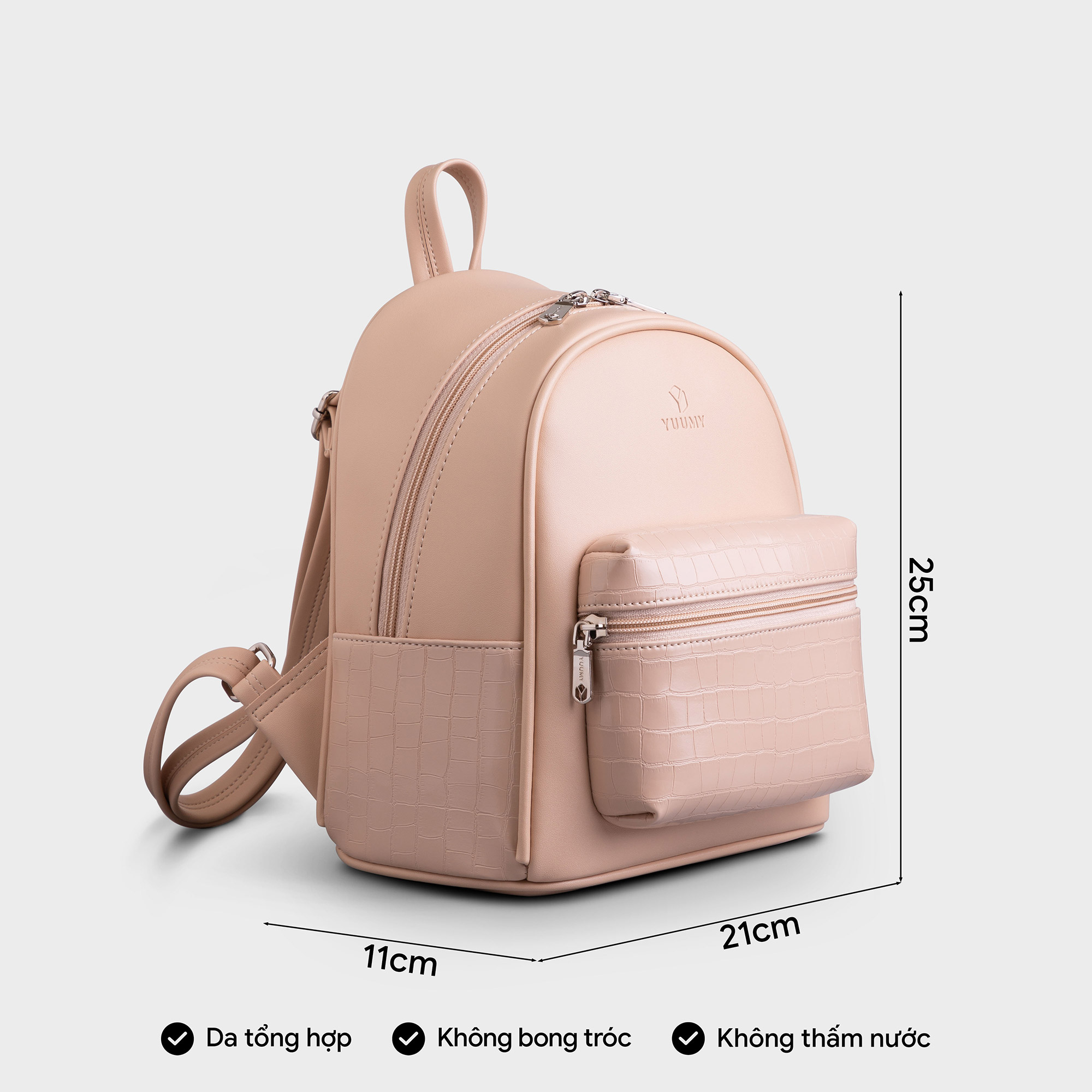 Balo da nữ kiểu dáng nhỏ gọn siêu xinh YUUMY Seasand YBA87