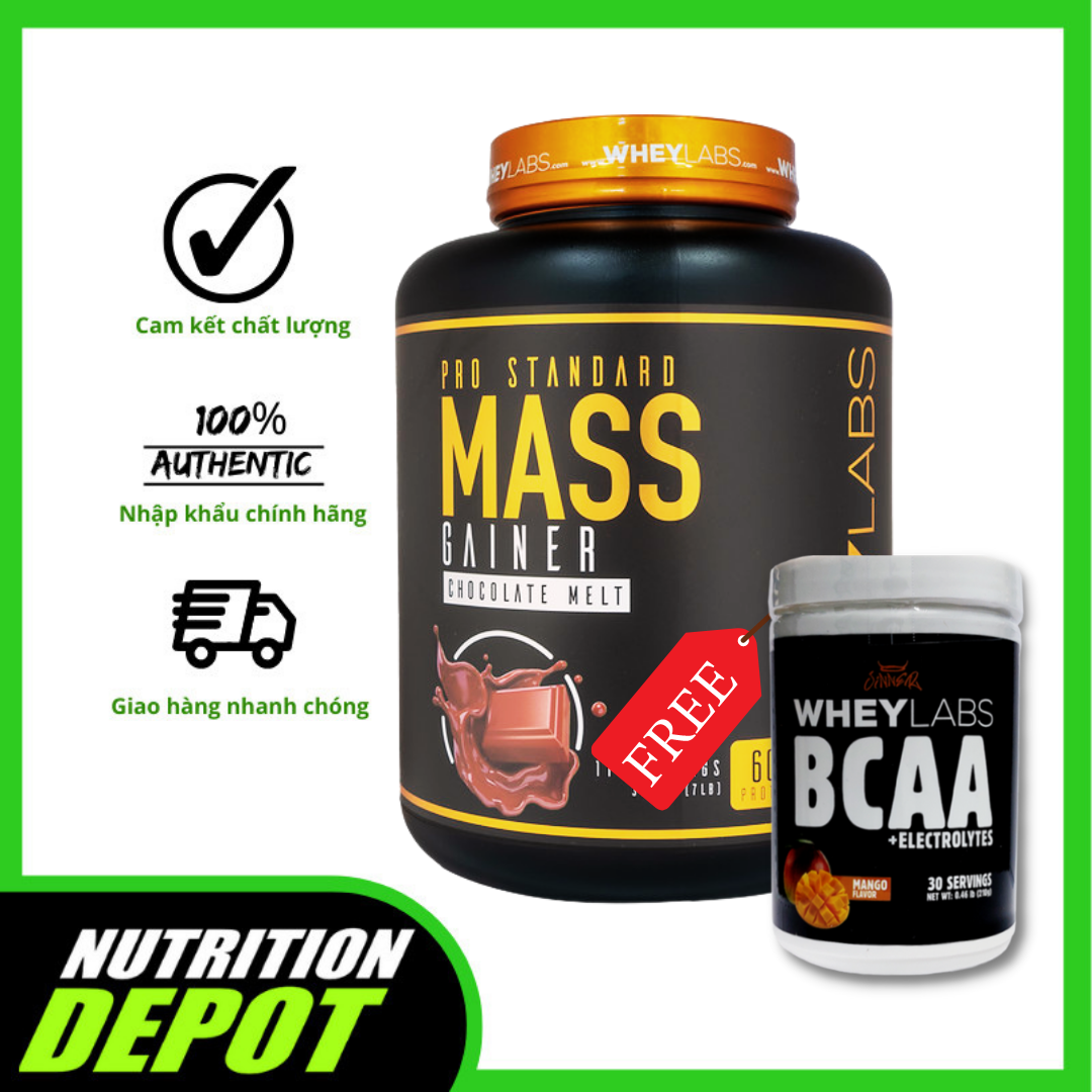 Sữa tăng cân và tăng cơ Wheylabs Mass Gainer Pro Standard 3.1kg - Nutrition Depot Vietnam