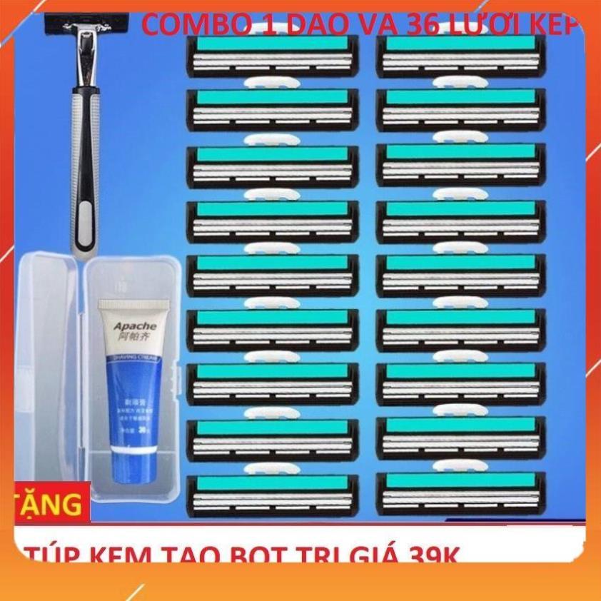 Bộ dao cạo râu 36 đầu lưỡi TẶNG kem cạo râu