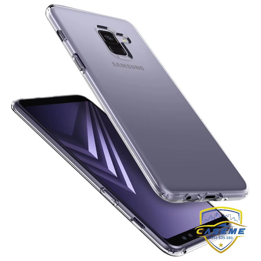 Ốp lưng dành cho Samsung Galaxy A8 (2018) silicon TPU dẻo trong suốt dày dặn chống sốc, chống xước cao cấp - Hàng chính hãng