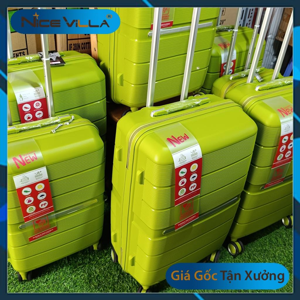 Vali Nhựa Dẻo PP NiceVilla Màu Xanh Lá Chống bể Vỡ Siêu Bền Size 20inch &amp; 24inch Giá Sỉ [Hỏa Tốc HCM] - Combo 2 Bộ 20&amp;24inch, Combo 2 Bộ 20&amp;24inch