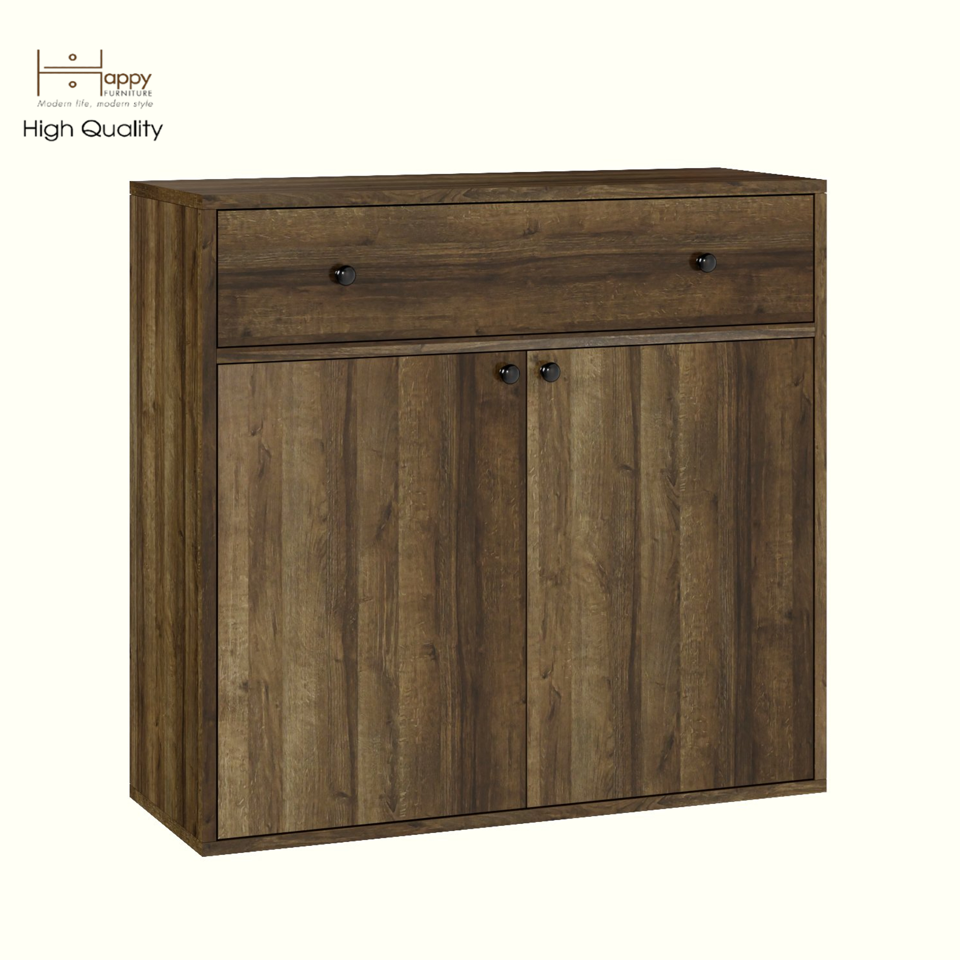 HAPPY FURNITURE , ZACY - Tủ lưu trữ 2 cửa mở , TCM_206 , 80cm x 32cm x 76cm DxRxC, Sản phẩm phổ thông