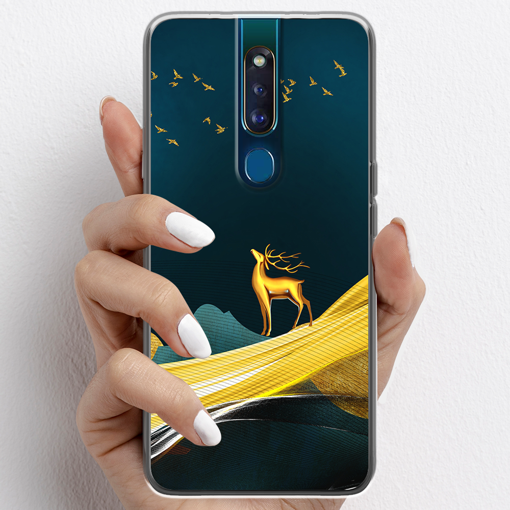 Ốp lưng cho Oppo F11, Oppo F11 Pro nhựa TPU mẫu Nai vàng