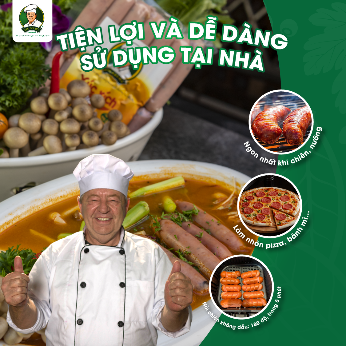 [Chỉ Giao Hà Nội] Xúc xích Nấm 400g