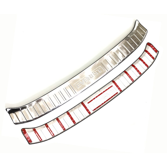 Bộ ốp chống trầy Cốp INOX dành cho xe Ford Everest - Bên ngoài