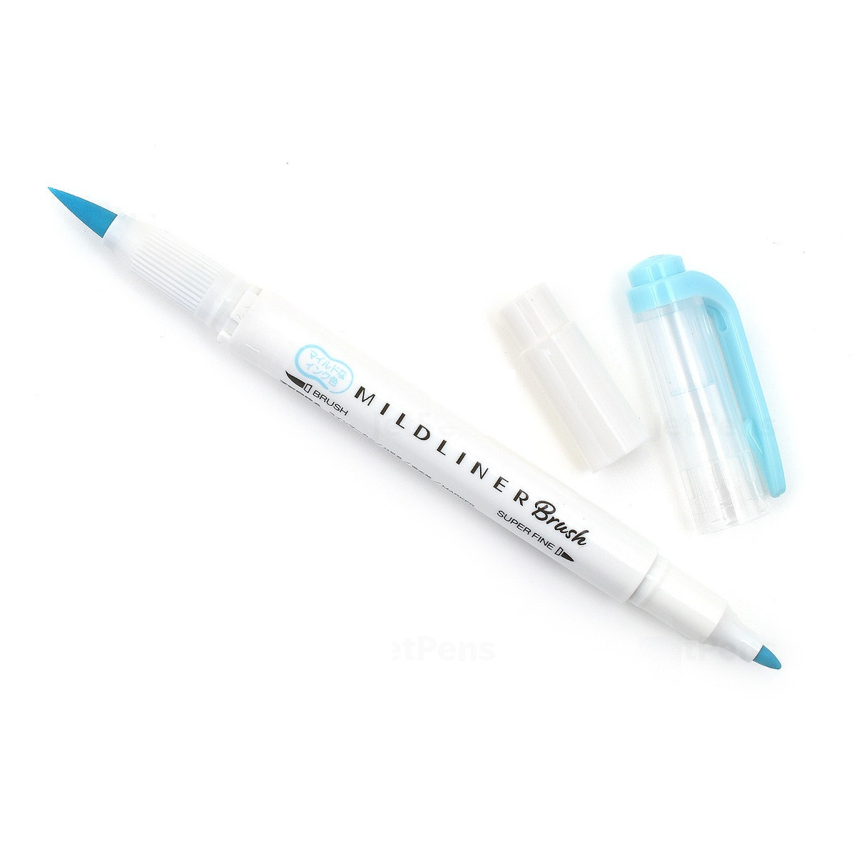 Bút lông cọ hai đầu Zebra Mildliner Double-Sided Highlighter Brush - Brush/ Extra Fine - Mild Blue