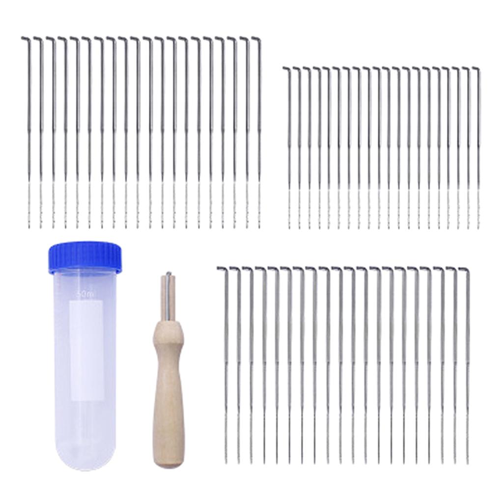 Pack of 60 Pcs Felting Needles Wool Felt Tool Kit with Clear Bottles and Wooden