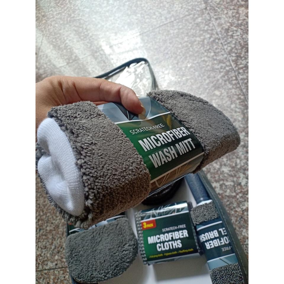Set 9 Bộ Khăn Rửa Ô Tô MicroFiber Chuyên Dụng - Home and Garden