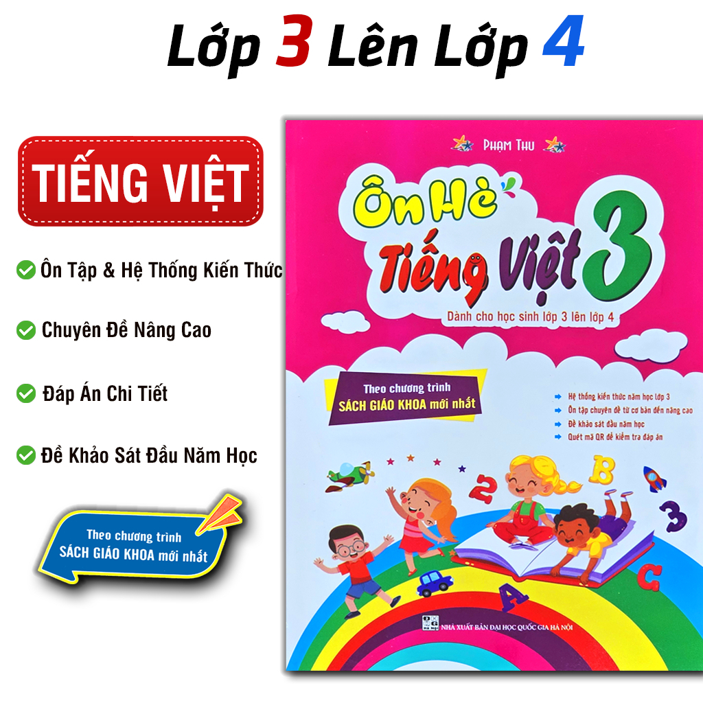 Sách - Combo Ôn Hè Toán Và Tiếng Việt Lớp 3 - Dành Cho Học Sinh Lớp 3 Lên Lớp 4 Chương Trình Mới