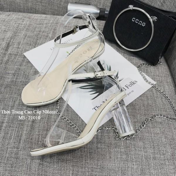 FREESHIP Giày sandal cao gót trong suốt gót 7cm size 33 đến 43