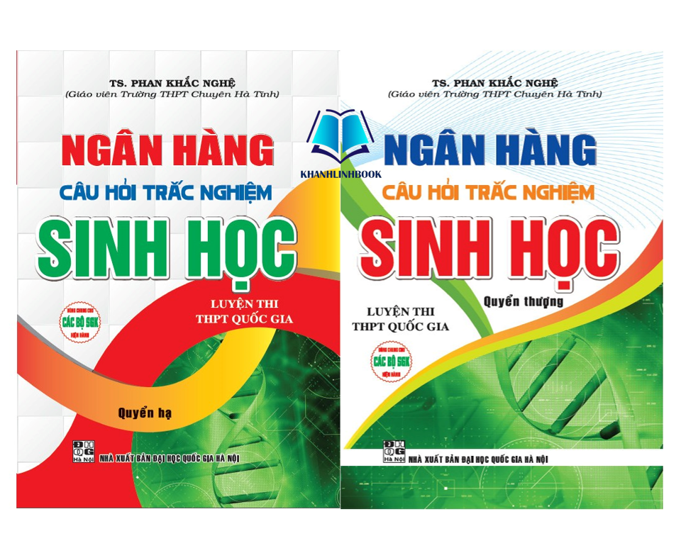 Sách - Combo Ngân Hàng Câu Hỏi Trắc Nghiệm Sinh Học ( Quyển thượng + Quyển Hạ) (HA)