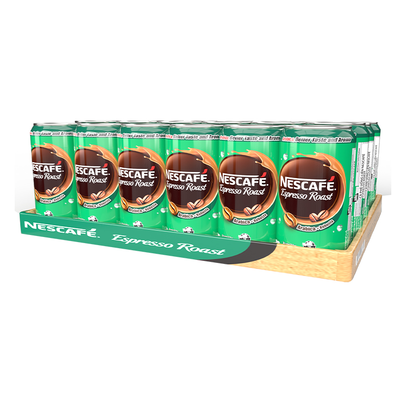 [Tặng Máy Phun Sương Để Bàn] Thùng 30 Lon Cà phê uống liền NESCAFÉ Espresso Roast (lon 180ml)