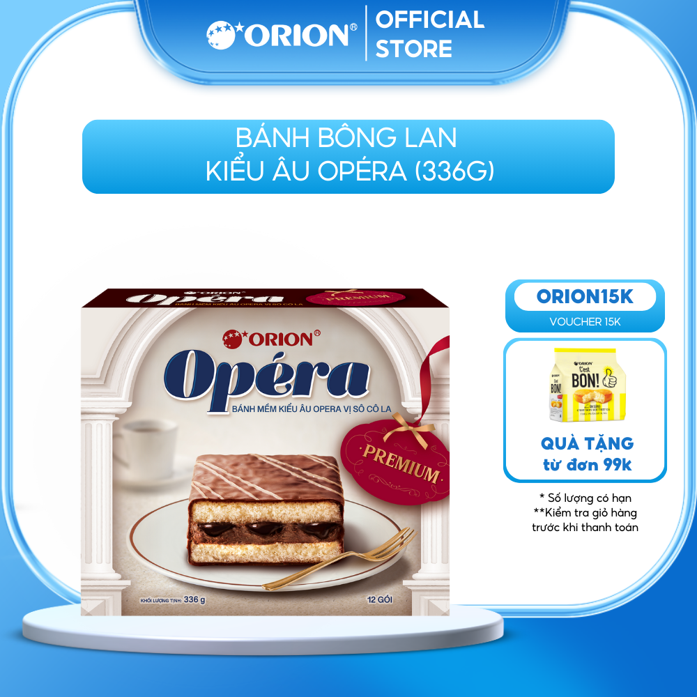 Hộp 12 gói Bánh mềm kiểu Âu OPERA 336g 28g x 12 góihộp